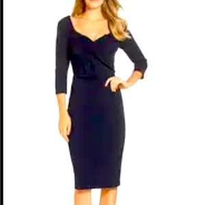 Maggy London Navy Blue Bow Front Dress Size 4